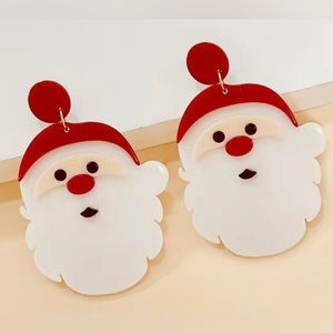 Santa earrings.